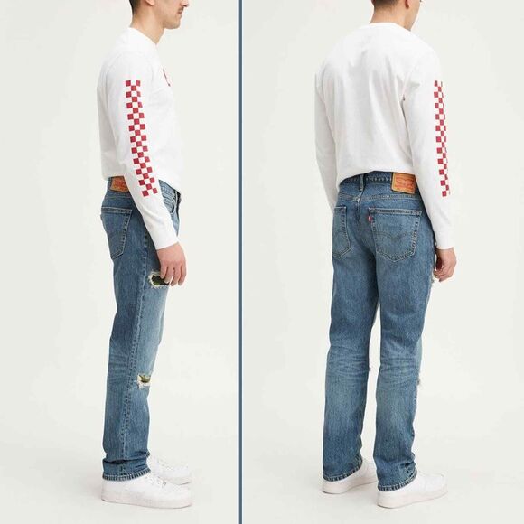 Levi's 541 Men's 31x30 Athletic Taper Fit Camo Patchwork Distressed Jeans - Picture 2 of 8